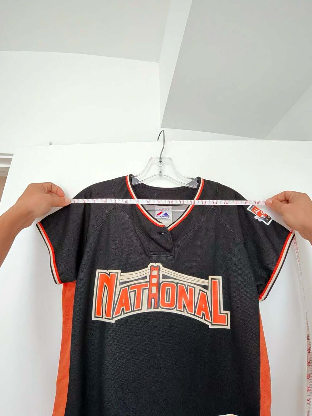 Women’s Majestic 2007 MLB All-Star Game National League Jersey Black Orange - Picture 6 of 8